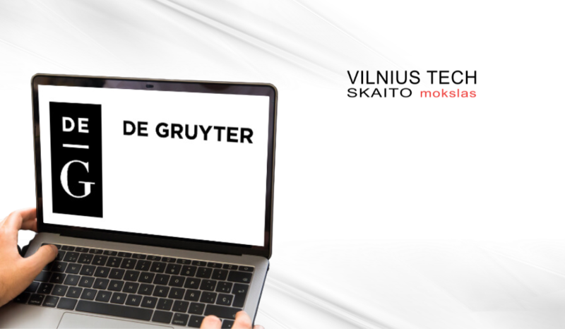 VILNIUS TECH SKAITO mokslas: laikinos prieigos De Gruyter elektroninės knygos